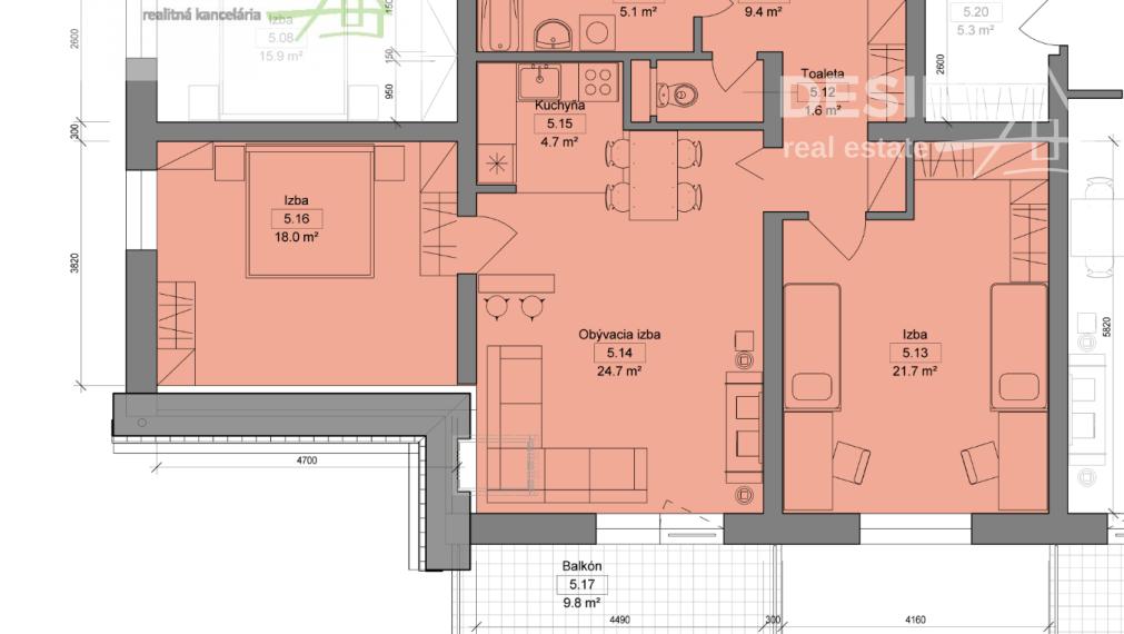 ✅ SOLD: SUNNY, BRICK 3-ROOM APARTMENT WITH BALCONY, CELLAR and ELEVATOR, 97.50 m2, Pezinok - Muškát