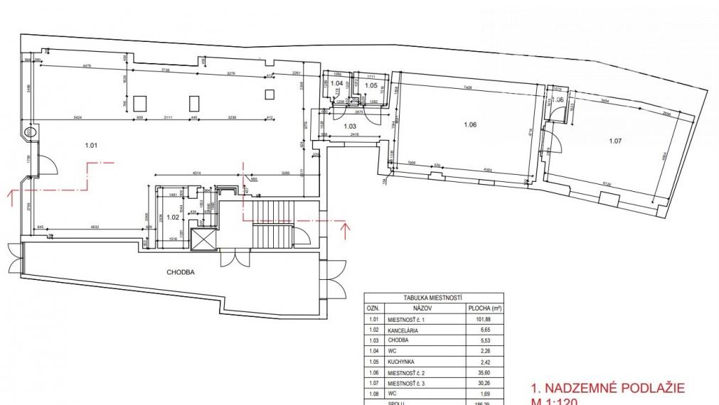 Kancelárske priestory na prenájom, až 187 m2, Bratislava I - centrum