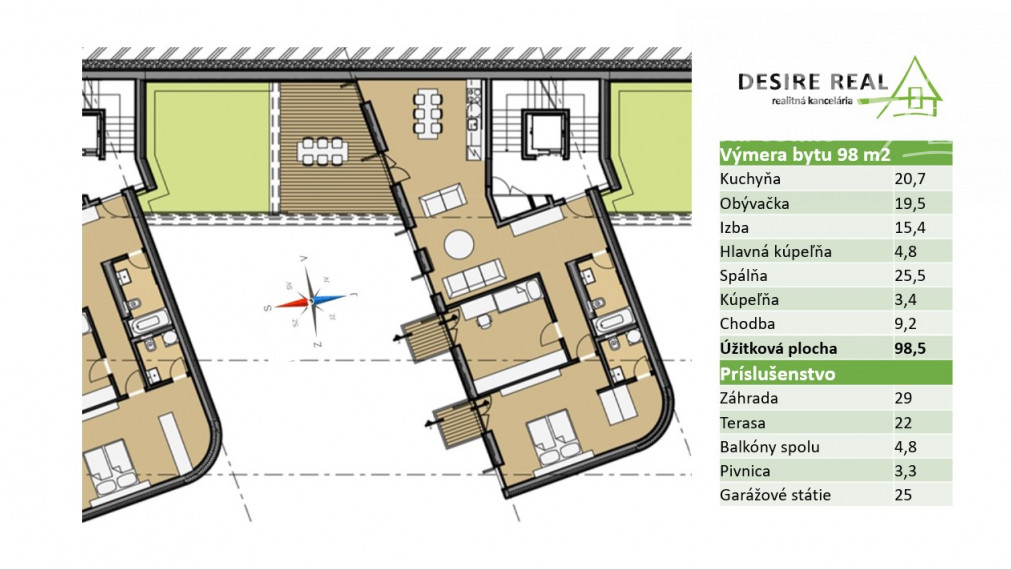 ✅ REZERVOVANÉ: Priestranný 3i byt, záhrada, terasa, 2x balkón, parkovanie, pivnica, Koliba