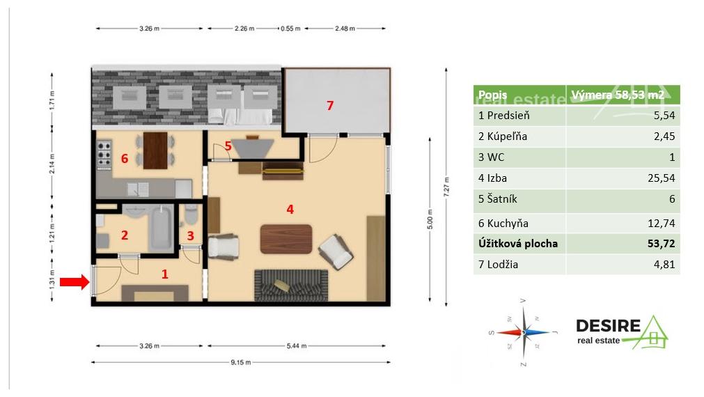 1,5 izbový byt v nadstavbe, terasa, klimatizácia, Bratislava-Trnávka