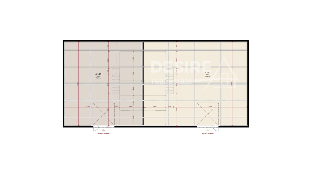 Prenájom skladových priestorov 299,13 m2, areál Drevony Rača