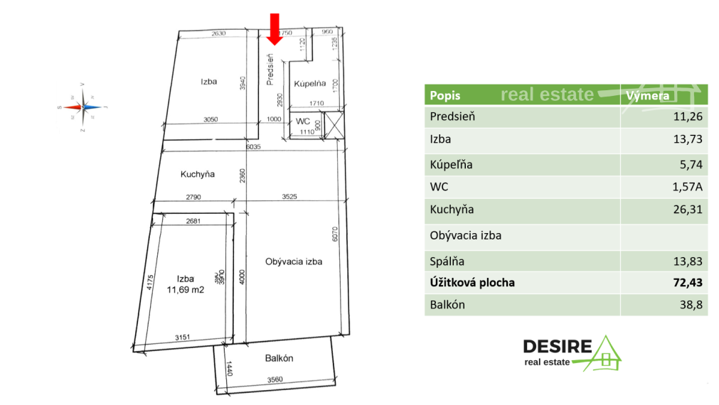 Moderný bezbariérový 3 izbový byt s balkónom, pivničnou kobkou a parkovaním, Bernolákovo